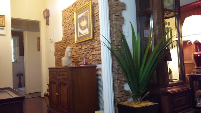 Items like pictures can be attached to the wall directly through the panels
