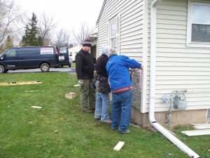 Since our faux stone veneer siding panels install just like vinyl siding, they were quick and easy to install.