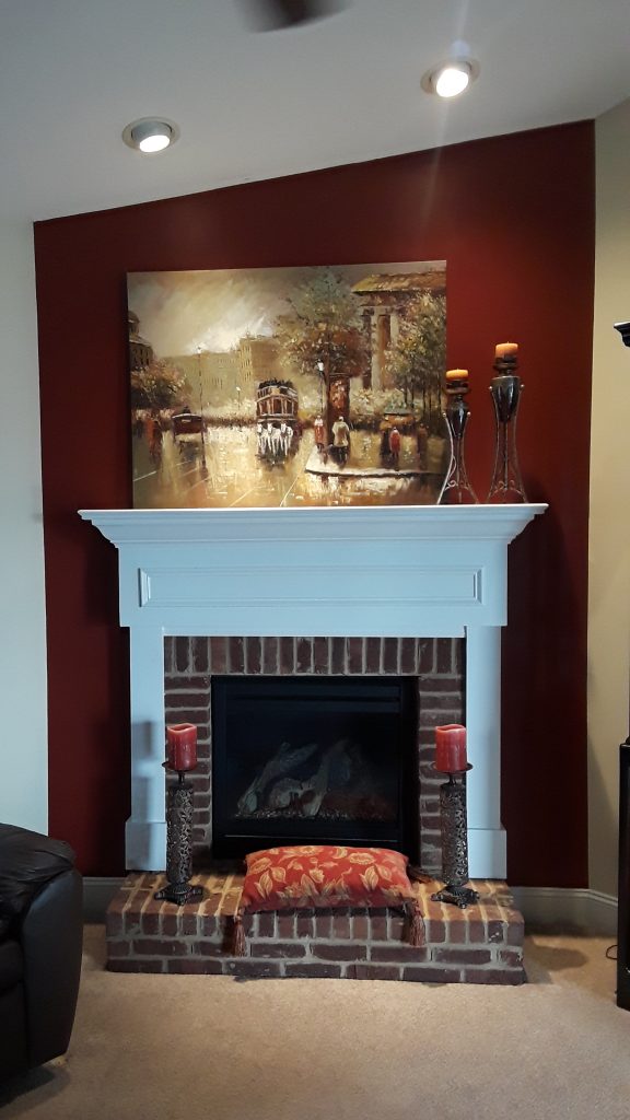 Fireplace before