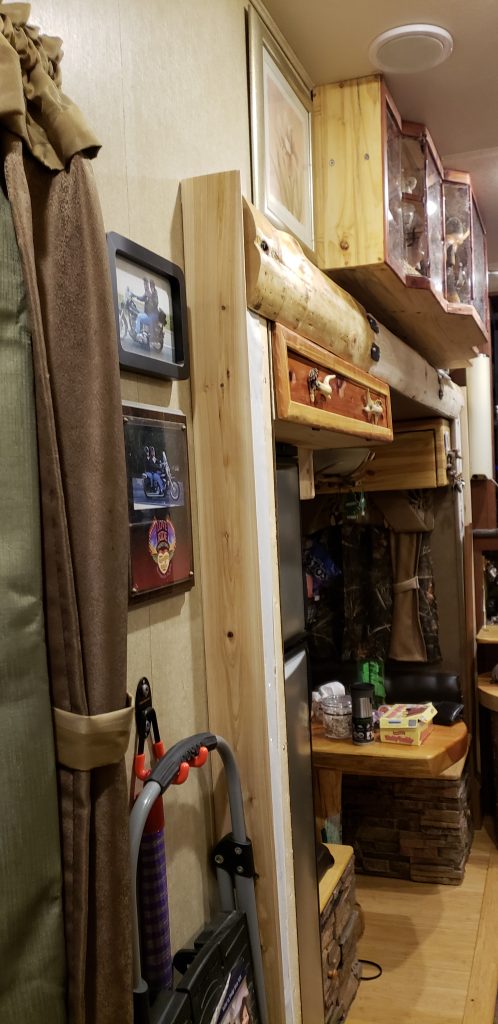 Gregg included a lot of wood accents in the RV's interior, which complements our panels perfectly.