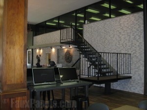 Another angle of the Monte Vista school's library accent wall helps to further highlight how impressive a change faux brick made in the design.