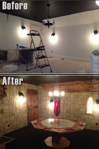 From modern drab to Medieval chic, Brent transformed his spare room into an amazing place for friends to come game.