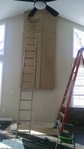 Continued work on the chimney frame