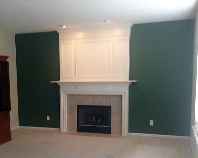 BEFORE: The fireplace looked drab and boring.