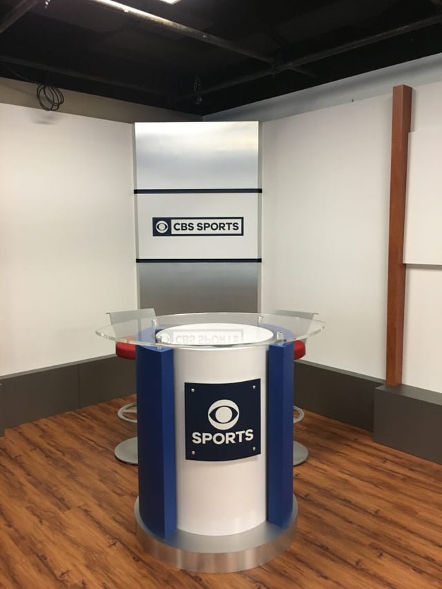 Before photo: CBS Sports Studio being built