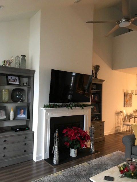 Fireplace before photo