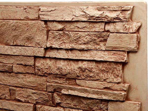 Dakota panels, (shown in Cajun color), feature a flat section with 'slots' into the adjoining panel for a seamless texture.