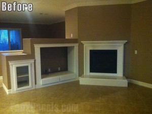 Family room remodel before photo.