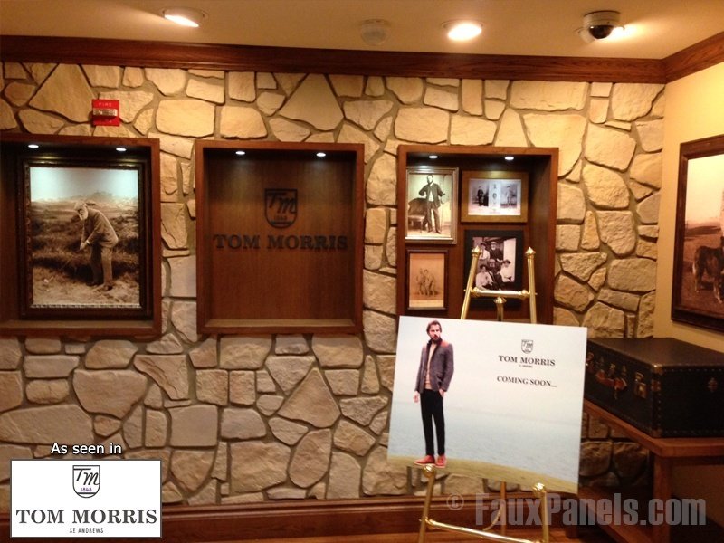 Carlton Fieldstone panels add class to retail interior design.