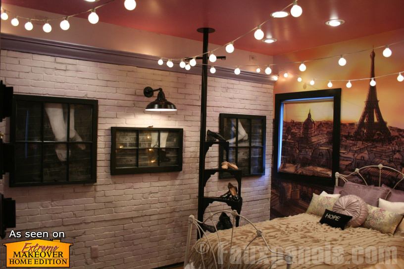 Brick veneer wall paneling is an easy way to create an appealing decor.