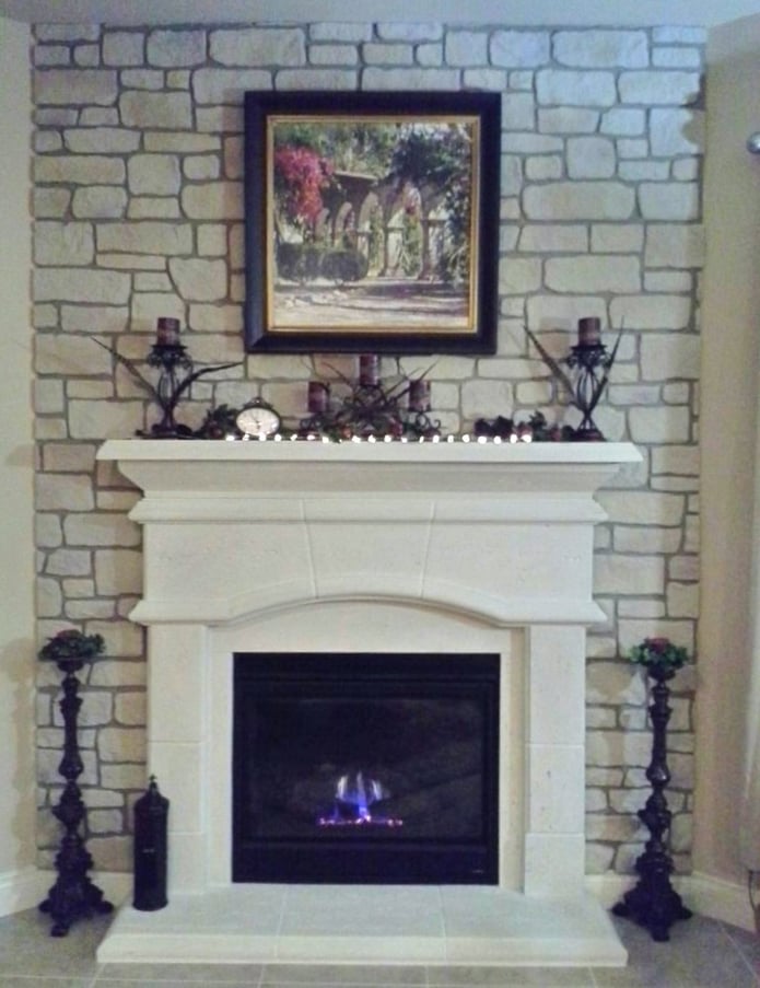 Mike created this surround to accent his fireplace, a subtle but striking look.