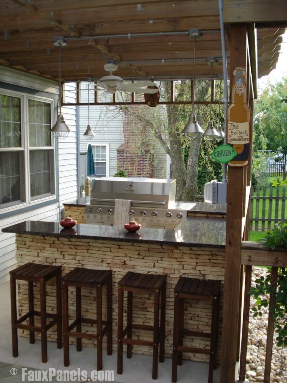 a DIY outdoor bar is a fun way to entertain friends.