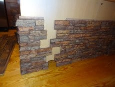 In some cases there may be a gap between a panel and where the next corner piece will go.