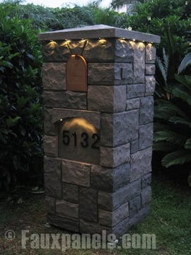 Windsor Random Rock Mailbox Column