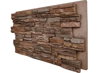 Norwich Stacked Stone panel in Earth color.
