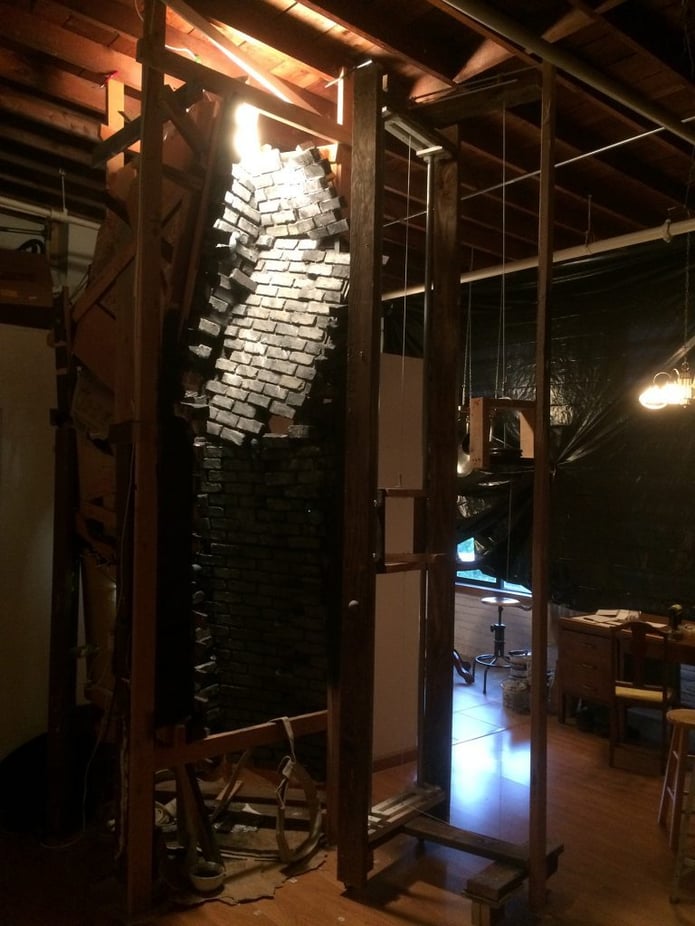 Movie set chimney