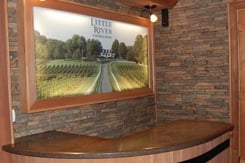 Faux Stone Panels in Mobile Wine Cellar